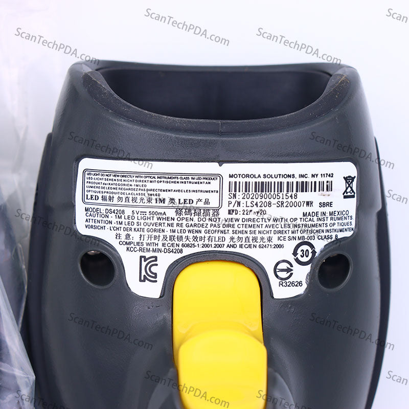 Zebra LS4208 Symbol 1D Handheld Barcode Scanner Bundle