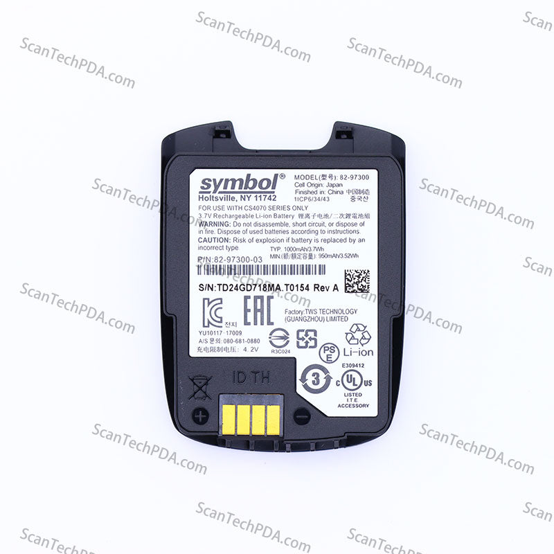950mAh Battery For Motorola Symbol CS4070 Series 82-97300-03