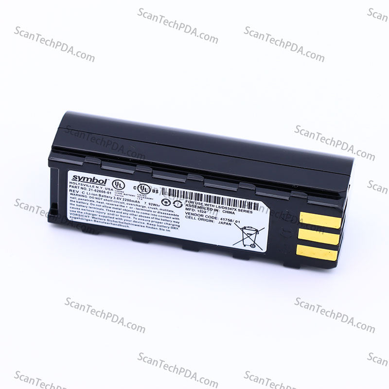 Battery Replacement for Symbol DS3578 P/N 21-62606-01 2200mAh