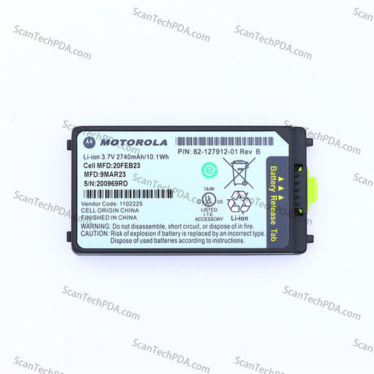 Motorola MC3190 Battery P/N 82-127912-01 Rev B 2740mAh