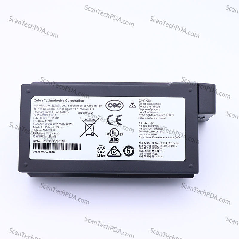 Zebra ZD420 ZD620 Printer Rechargeable Battery P/N P1091701
