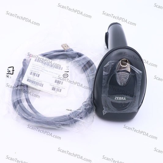 Zebra LS4208 Symbol 1D Handheld Barcode Scanner Bundle